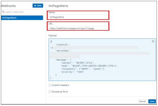 OnPage Solarwinds Integration