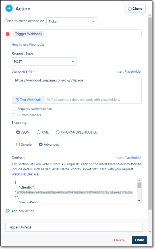 OnPage Freshservice Integration