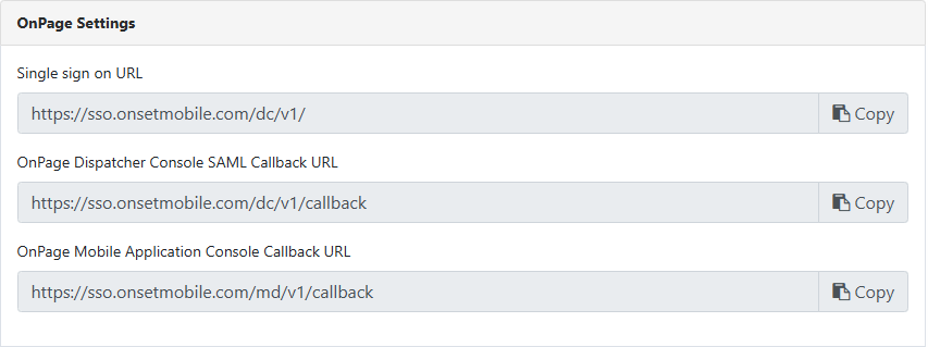 OnPage MS Saml Integration