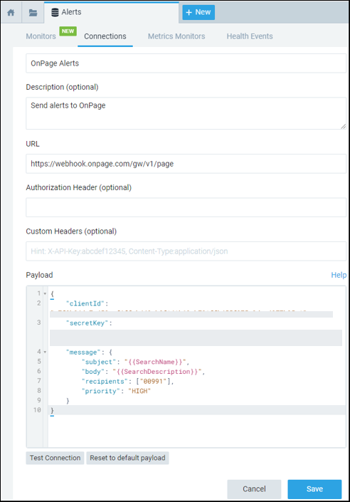 OnPage Sumo Logic Integration